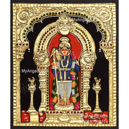 Raja Alangara Murugan Tanjore Painting