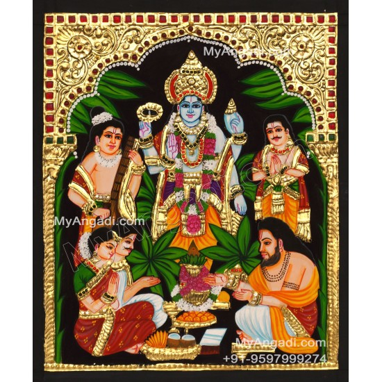 Sathyanarayana Swami Tanjore Painting