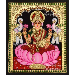 Gajalakshmi Tanjore Painting
