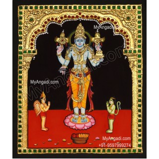 Perumal  Garudar Tanjore Painting