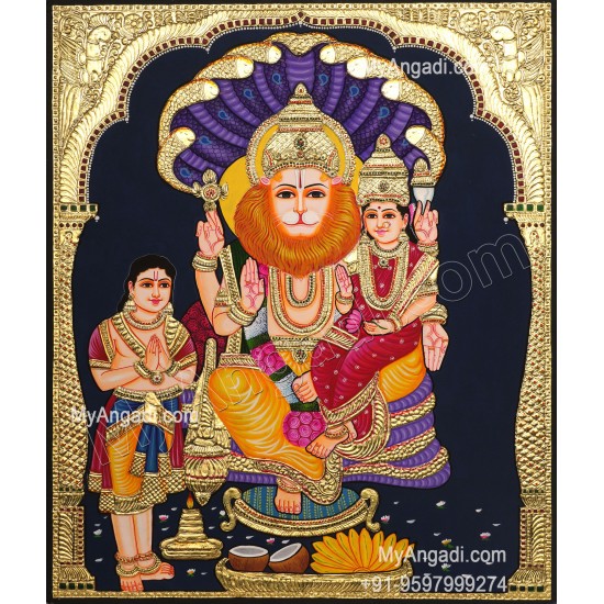 Lakshmi Narasimhar Tanjore Painting