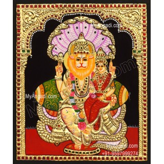 Panchamuga Hanuman Tanjore Painting