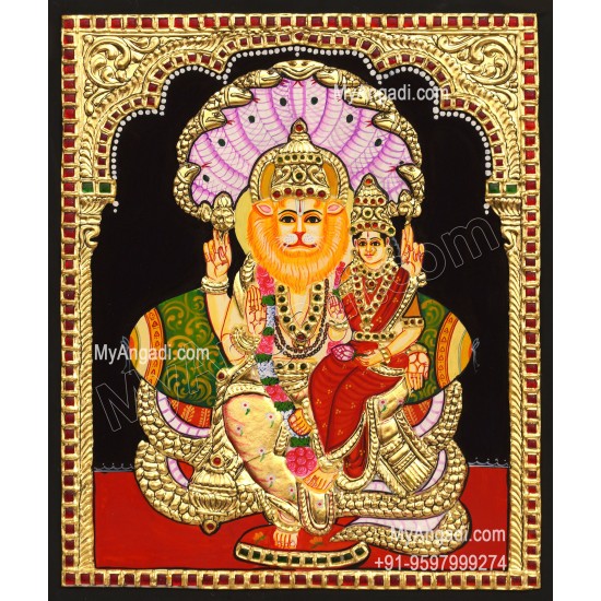 Lakshmi Narasimhar Tanjore Painting