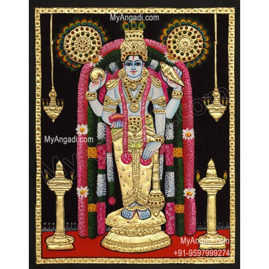 Guruvayoorappan Tanjore Painting