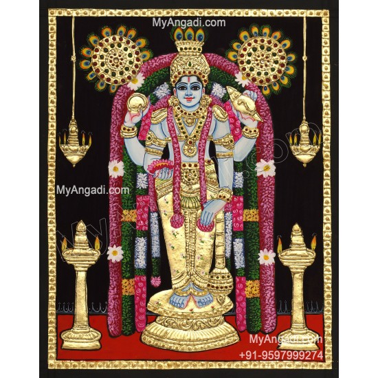 Guruvayoorappan Tanjore Painting