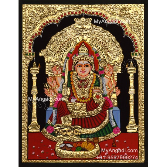 Samayapuram Mariyamman Tanjore Painting, Amman Tanjore Painting