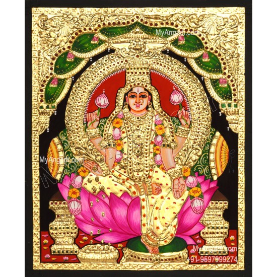 Aishwarya Lakshmi Tanjore Painting, Ishwarya Lakshmi Tanjore Painting