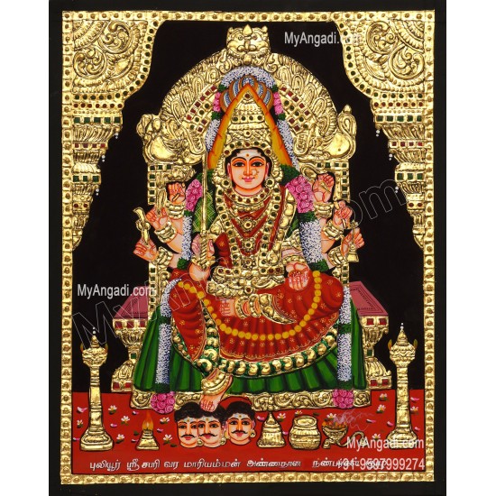 Samayapura Mariamman Tanjore Painting