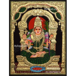 Kamatchi Amman Tanjore Painting