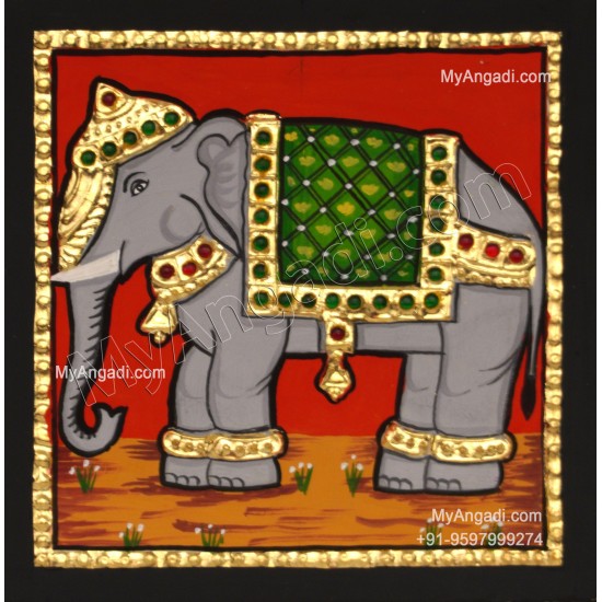 Elephant Tanjore Painting