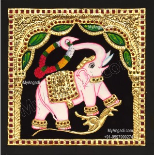 Elephant Tanjore Painting