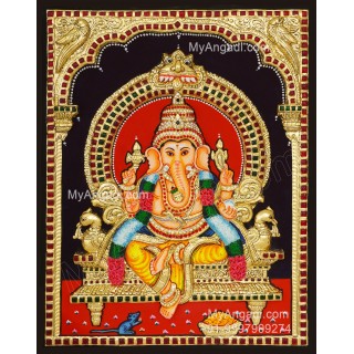 Ganesha 3D Tanjore Painting