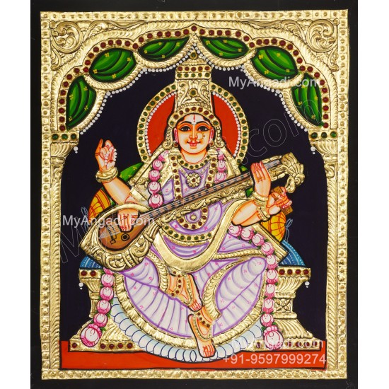 Saraswathi Tanjore Painting