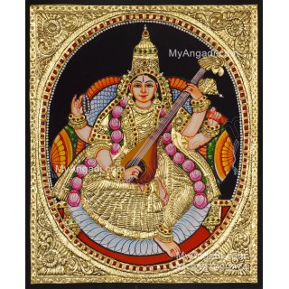 Saraswathi Tanjore Painting