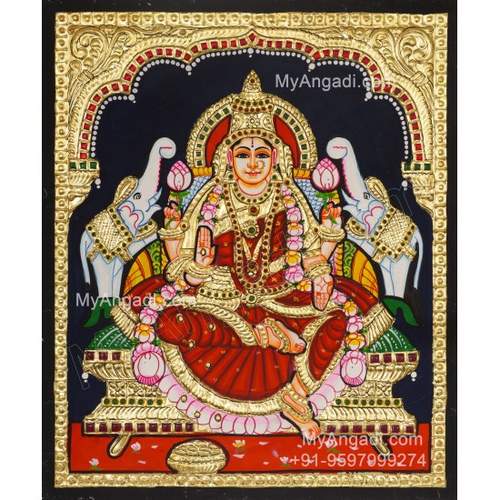 Gajalakshmi Tanjore Painting