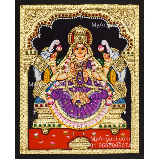 Gajalakshmi Tanjore Painting