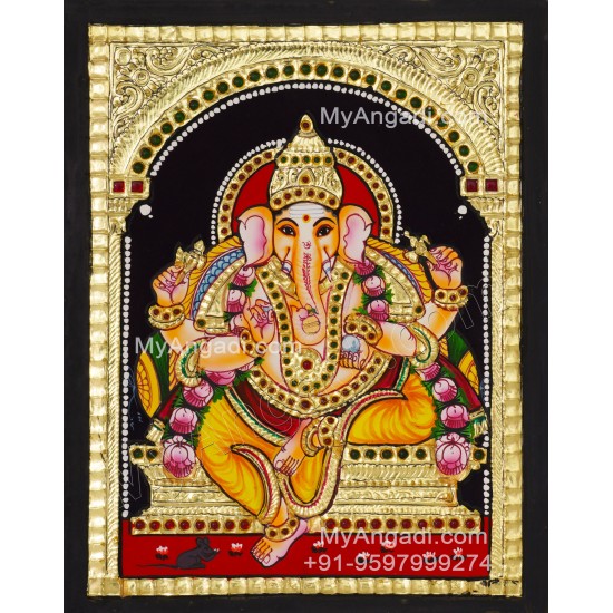 Ganesha Tanjore Painting, Ganesha Tanjore Painting