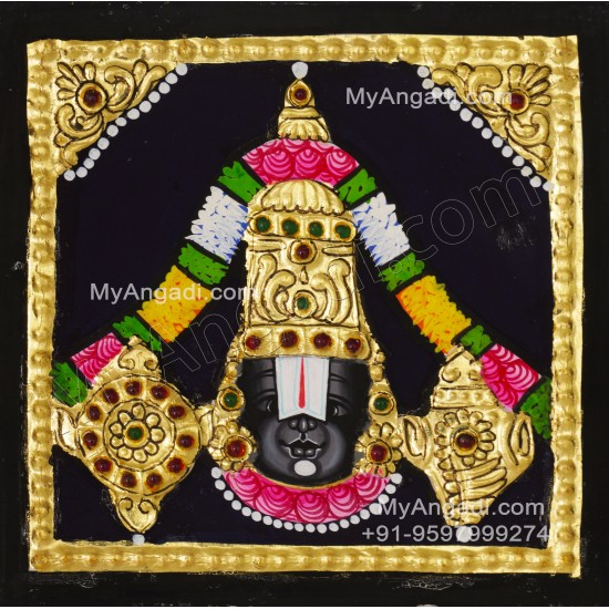 Balaji Face Tanjore Painting