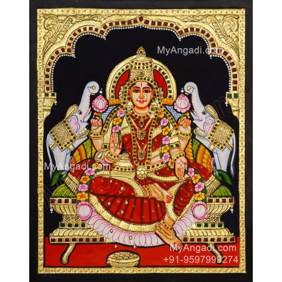 Gajalakshmi Tanjore Painting