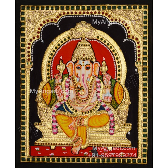 5 Set Ganesha Murugan Balaji Lakshmi Saraswathi Tanjore painting 5 Set Ganesha Murugan Balaji Lakshmi Saraswathi Tanjore painting