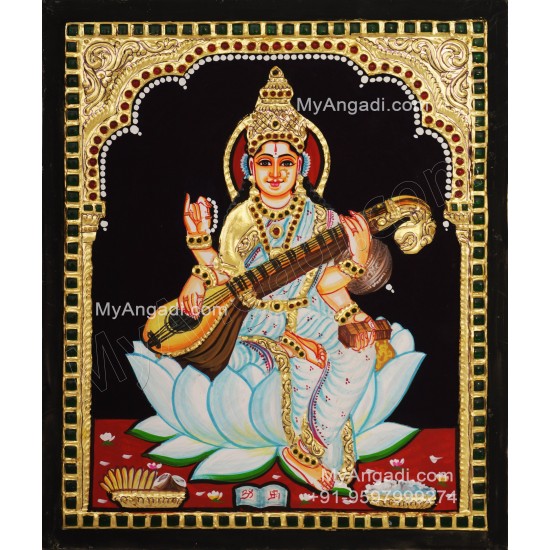 5 Set Ganesha Murugan Balaji Lakshmi Saraswathi Tanjore painting