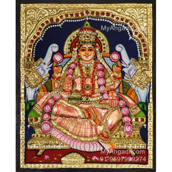 gajalakshmi 3D Tanjore Painting