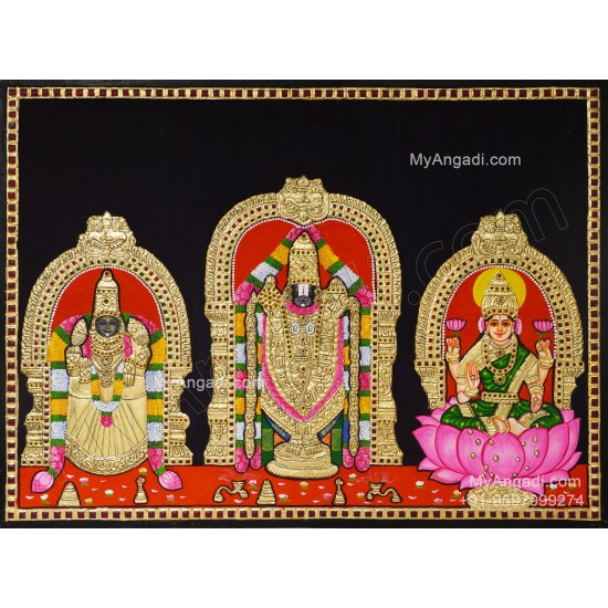 Balaji Thayar with Lakshmi Tanjore Painting