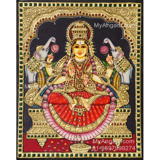 Gajalakshmi Tanjore Painting