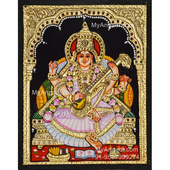 Saraswathi Tanjore Painting