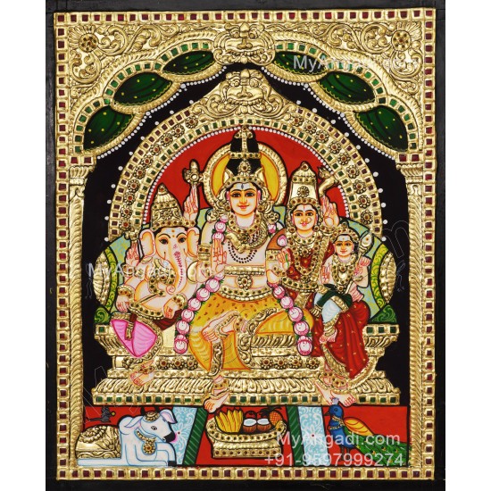 Shiva Family Tanjore Painting