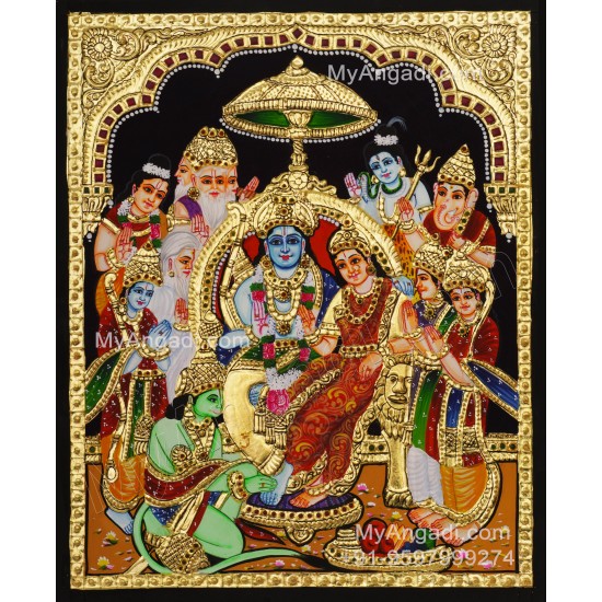 Ramar Pattabhishekam Tanjore Painting