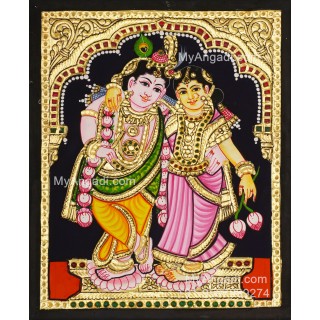 Radha Krishna Tanjore Painting, Krishna Tanjore Painting