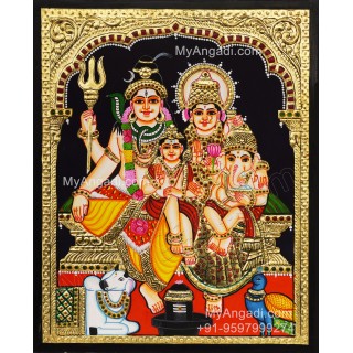 Shiva Family Tanjore Painting