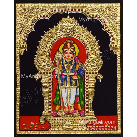 Raja Alangara Murugan Tanjore Painting