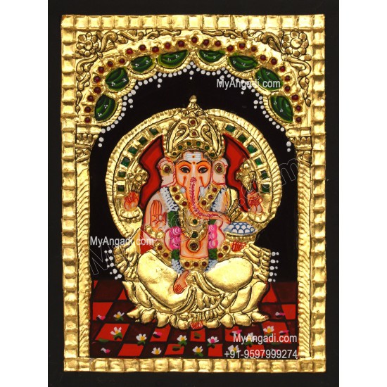 Ganesha Small Tanjore Painting