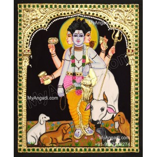 Dattatreya Tanjore Painting, Trinity Tanjore Painting