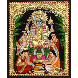 Sathyanarayana Swami Tanjore Painting