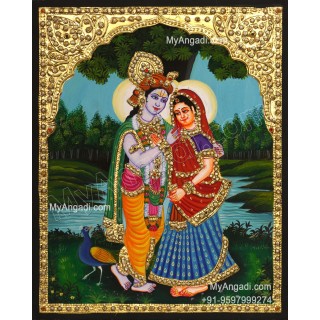 Radha Krishna Tanjore Paintings