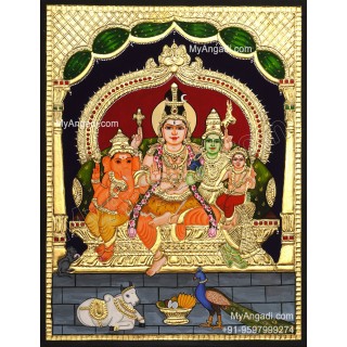 Shiva Family Tanjore Paintings