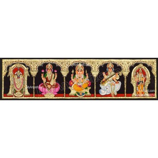 5 Panel  Tanjore Painting