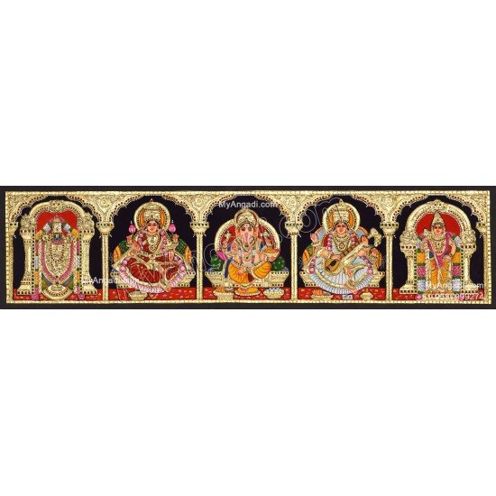 5 Panel  Tanjore Painting