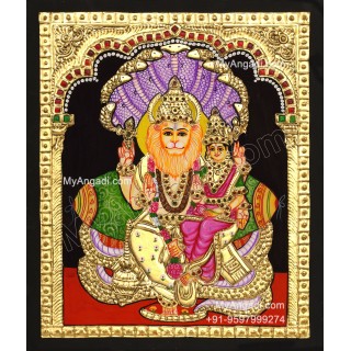 Narasimar Tanjore Painting, Lakshmi Narasimhar Tanjore Painting