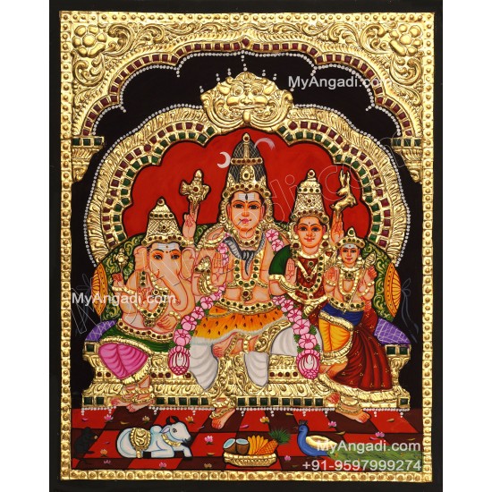 Shiva Family Tanjore Paintings