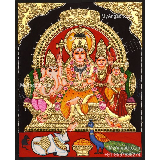 Shiva Family Tanjore Paintings