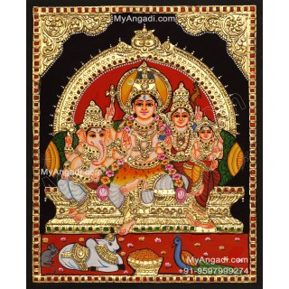 Shiva Family Tanjore Paintings