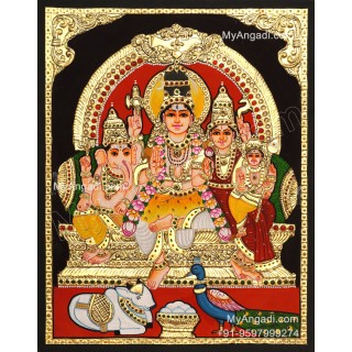 Shiva Family Tanjore Painting