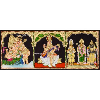 3 Panel Tanjore Painting