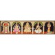 5 Panel Balaji Lakshmi Murugan Ganesha Saraswathi Tanjore Painting