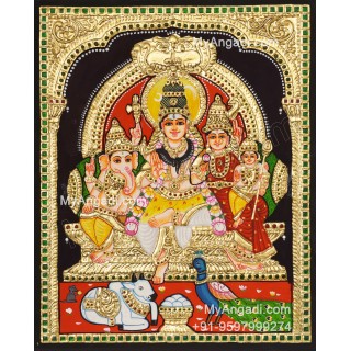 Shiva Parivar Tanjore Painting