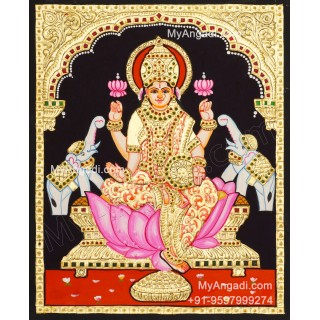 Gajalakshmi Tanjore Painting